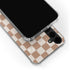 Neutral Checkered Galaxy S24 Plus Clear Case